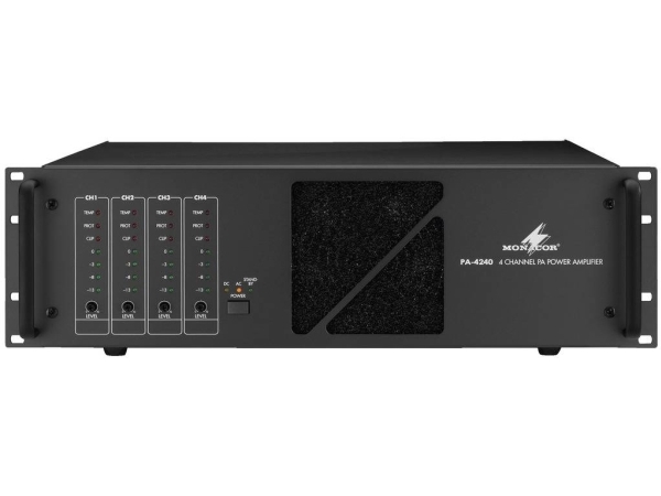 Monacor PA-4240 ELA-förstärkare 240 W 4-kanaliga | TV, Ljud & Bild - Musikstudio - PA Teknik | GameStuff