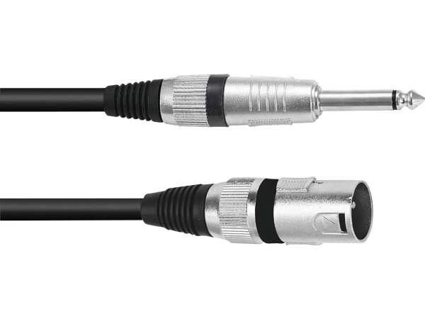 Omnitronic 3022519B XLR-adapterkabel [1x XLR-kontakt 3-stift - 1x Jack 6,3 mm (mono)] 2,00 m Svart | TV, Ljud & Bild - Musikstudio - Kablar & Kontakter | GameStuff