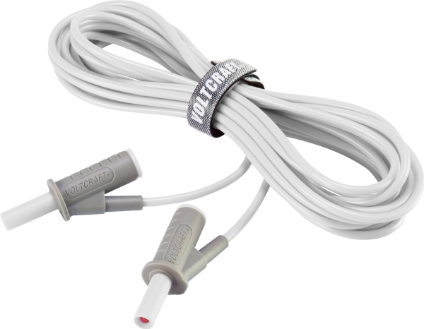 Voltcraft Msb-501 Sicherheitsmessleitung [Lamellenstecker 4 Mm - Lamellenstecker 4 Mm] 5,00 M Weiß 1 St