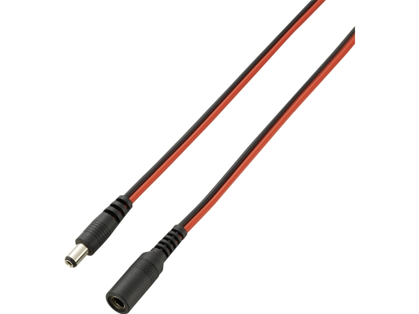 Voltcraft Niederspannungsverlängerungskabel Niederspannungsstecker - Niederspannungsanschluss 5,5 Mm 2,5 Mm 5,5 Mm 2,5 Mm 3,00 M 1 St