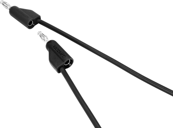 VOLTCRAFT testledning [4 mm stik - 4 mm stik] 1 m sort (MSB-100-1-SW)