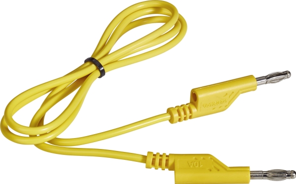Voltcraft Prøveledning [Lamelstik 4 Mm - Lamelstik 4 Mm] 1,00 M Gul 1 Stk