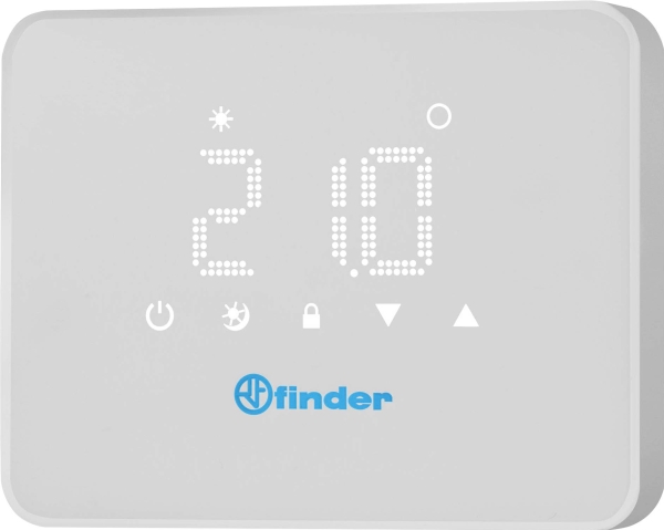 Finder 1T.91.9.003.0000 Rumtermostat Overflademonteret Døgnur 5 Til 37 °C