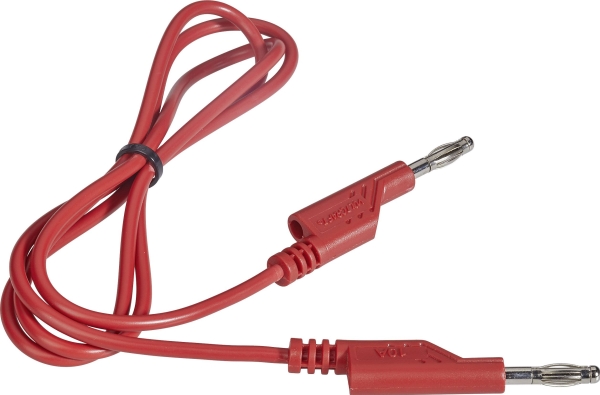 Voltcraft Prøveledning [Lamelstik 4 Mm - Lamelstik 4 Mm] 1,00 M Rød 1 Stk