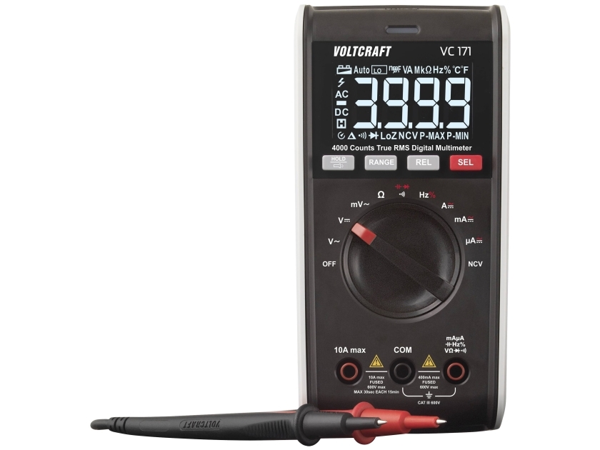Voltcraft Vc-12232390 Hånd-Multimeter Digital Cat Iii 600 V Visning (Anzahl): 4000