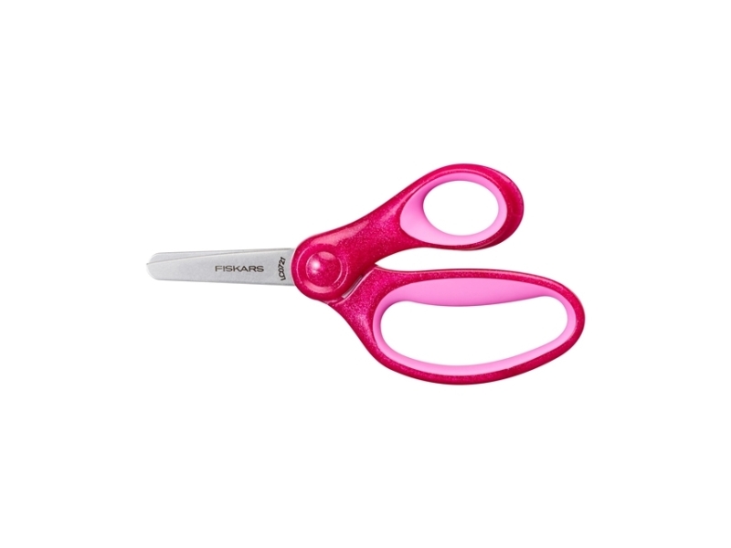 Fiskars 1064074, Barn, Lige Snit, Enkelt, Lyserød, Kunst & Håndværk Sakse, Blunt Tips