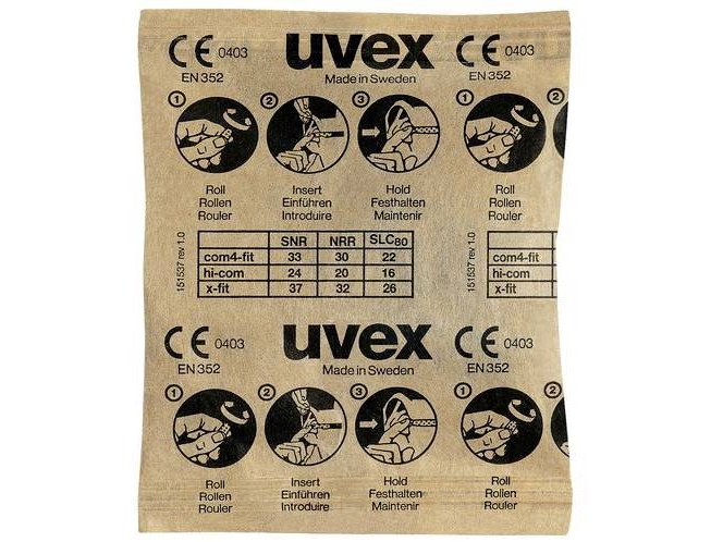 Uvex 2112087 x-fit öronproppar 37 dB för engångsbruk 100 par (2112087) | Kläder & Säkerhet - Säkerhetsutrustning - Proppar | GameStuff