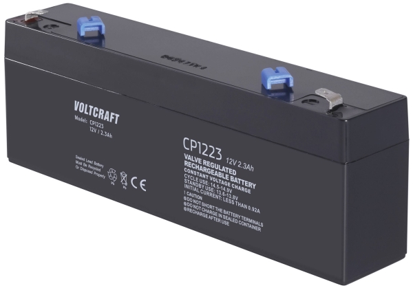 Voltcraft Ce12v/2,3Ah Blei-Säure-Akku 12 V 2,3 Ah Bleivlies (B X H X T) 178 X 67 X 35 Mm Flachstecker 4,8 Mm Wartungsfrei