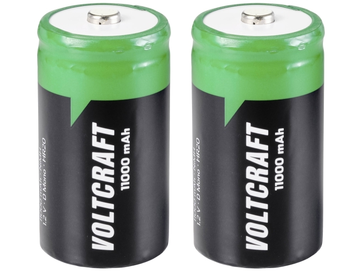 Voltcraft Hr20 Wiederaufladbare D-Batterie Nimh 11000 Mah 1,2 V 2 Stück