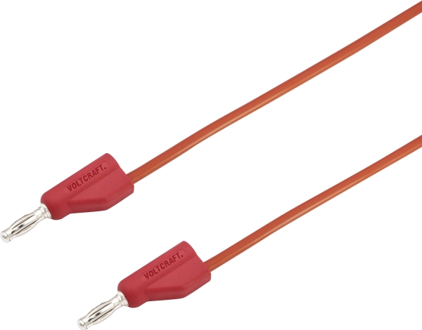 Voltcraft Msb-300 Prøveledning [Lamelstik 4 Mm - Lamelstik 4 Mm] 0,50 M Rød 1 Stk