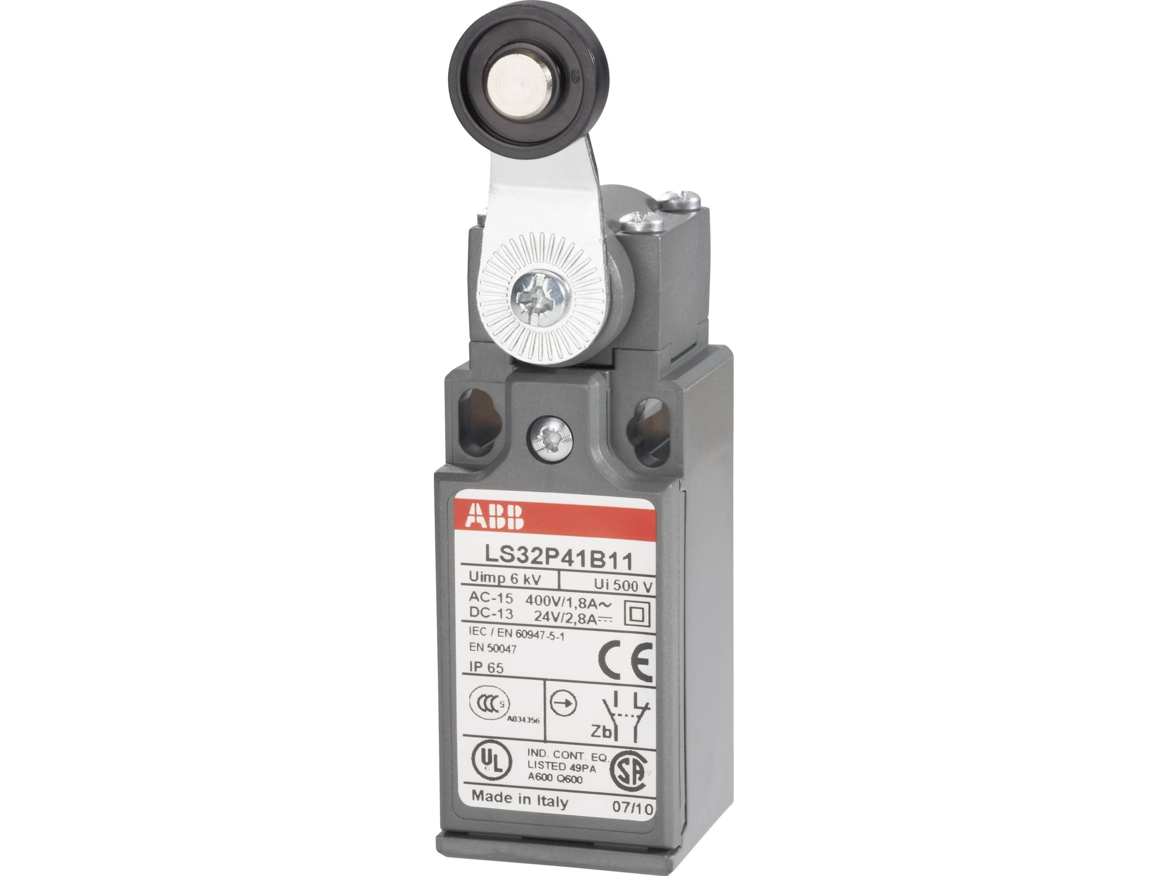 Abb Ls32p41b11 Endschalter 400 V/Ac 1,8 A Rollenarm Berührend Ip65 1 Stück