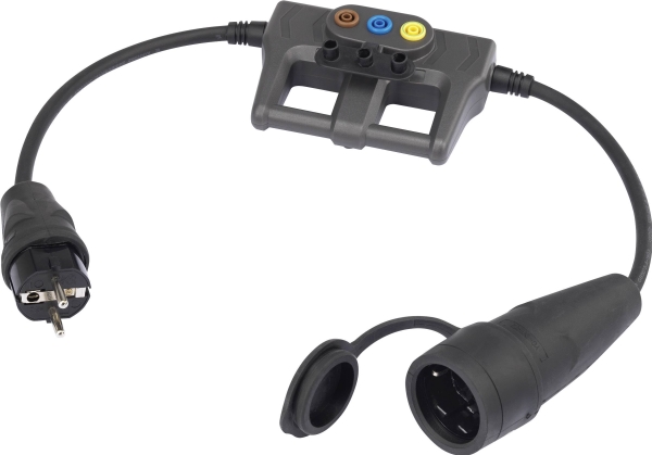 Voltcraft Måleadapter [ Jordingskontakt Gummistik - Jordingskontakt Gummistift ] Dla-1L 16 (Dla-1L 16)