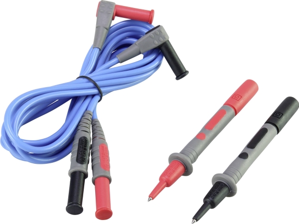 VOLTCRAFT MSL-504 Prøveledning [Stik 4 mm - Testspids] 1.20 m Blå 1 stk