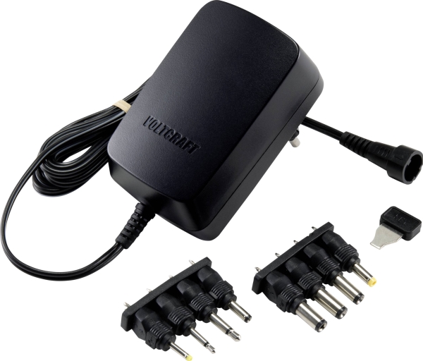 Voltcraft Vc-11258700 Steckernetzteil, Einstellbar 3 V/Dc, 4,5 V/Dc, 5 V/Dc, 6 V/Dc, 7,5 V/Dc, 9 V/Dc, 12 V/Dc 1,5 A 18 W Einstellbare Ausgangsspannu