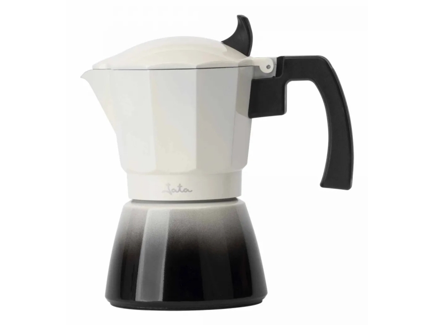 JATA HCAF2406, Mokkagryta, 0,3 L, Svart, Vit, Aluminium, 6 koppar, 100,5 mm | Bordssättning - Kannor & karaffer - Stämpel krukor | GameStuff