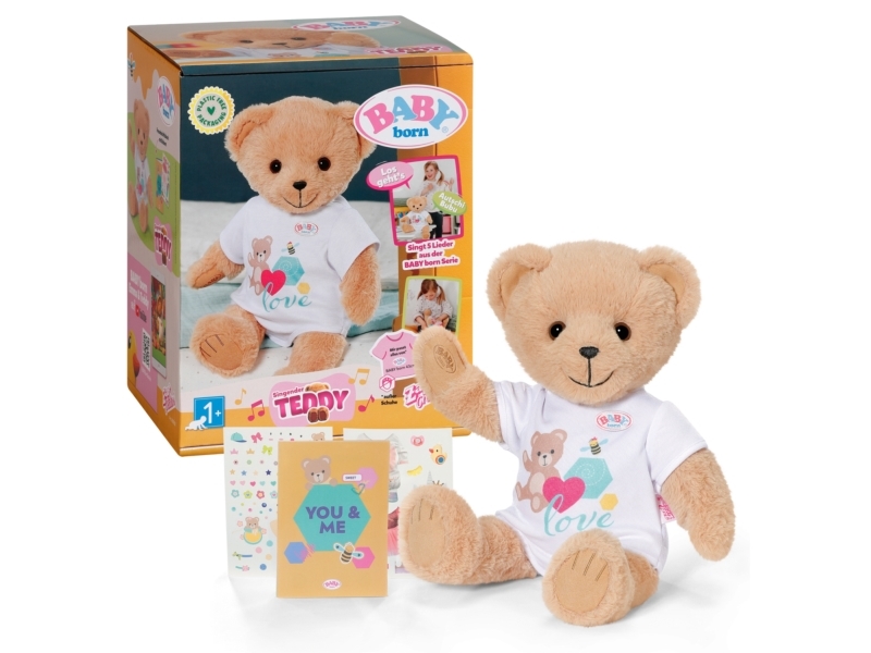 Baby Born @ Singing Teddy (German Version), Spielzeug-Bär, 1 Jahr(E), Mit Ton, Aaa