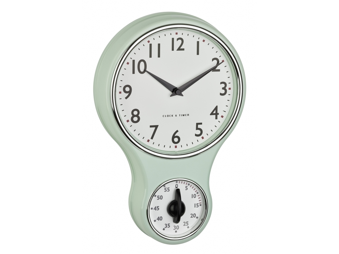 Tfa-Dostmann 60.3073.20, Wand, Analoguhr, Sonstiges, Mintfarben, Kunststoff, Glas