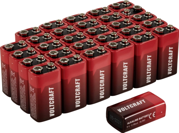 Voltcraft Vc-16107990 9 V Blockbatterie Alkaline Mangan 550 Mah 9 V 30 Stück