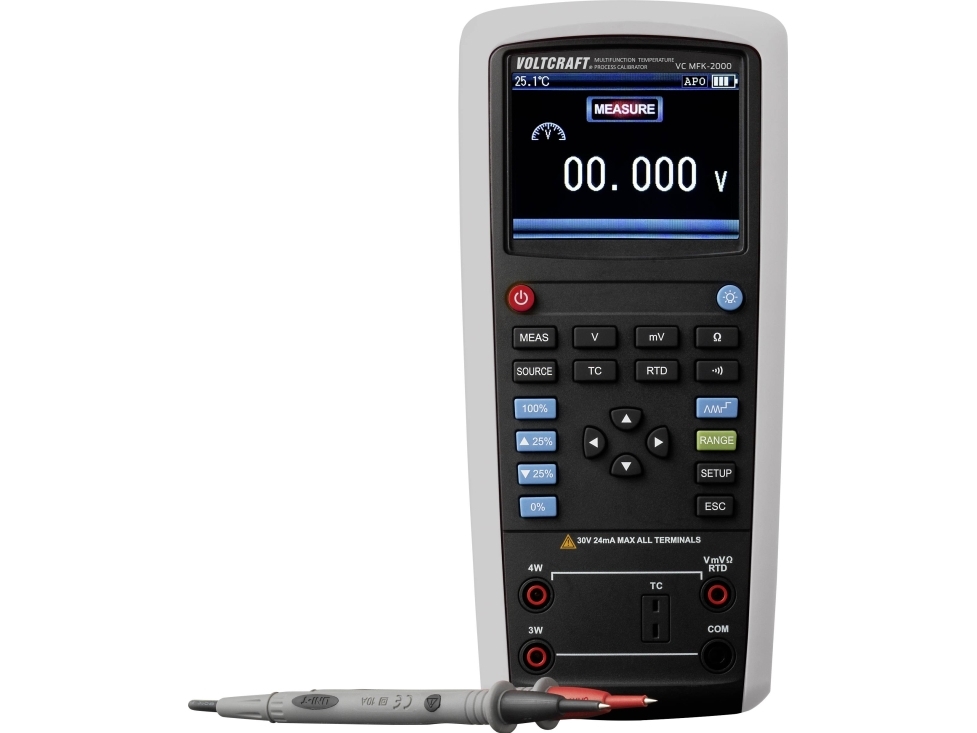 Voltcraft Vc Mfk-2000 Kalibrator Temperatur 6 X Aa-Batterien, Genopladelige (Medfølger)