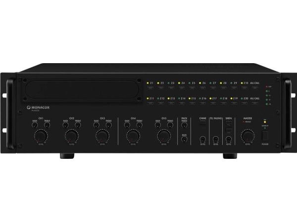 Monacor PA-6020Z ELA-förstärkare 600 W 5-kanaliga | TV, Ljud & Bild - Musikstudio - PA Teknik | GameStuff