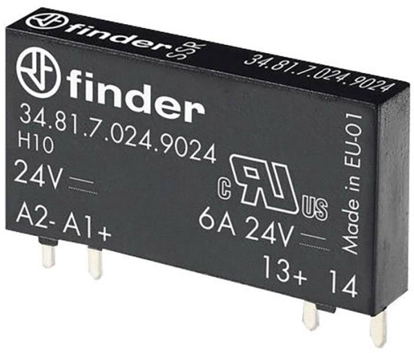Finder Halbleiterrelais 34.81.7.024.9024-20 Schaltspannung (Max.): 33 V/Dc Steckverbinder 20 Stück