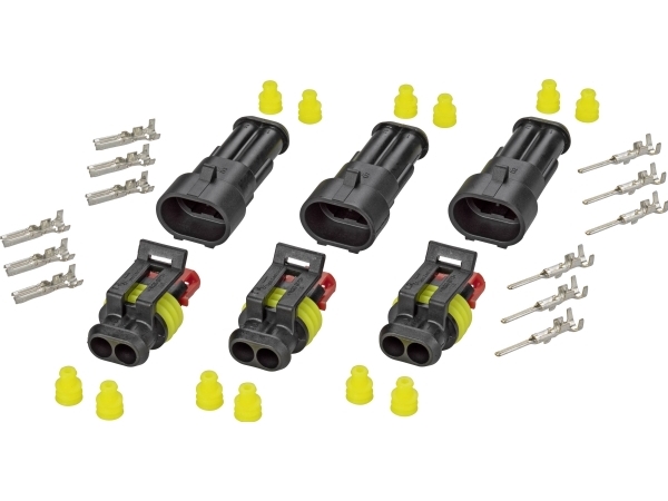 TE Connectivity Superseal-sarja AMP-Superseal 1,5 mm Sarja Napojen kokonaismäärä 2 Ristikkokoko: 6 mm 30S003 1 sarja