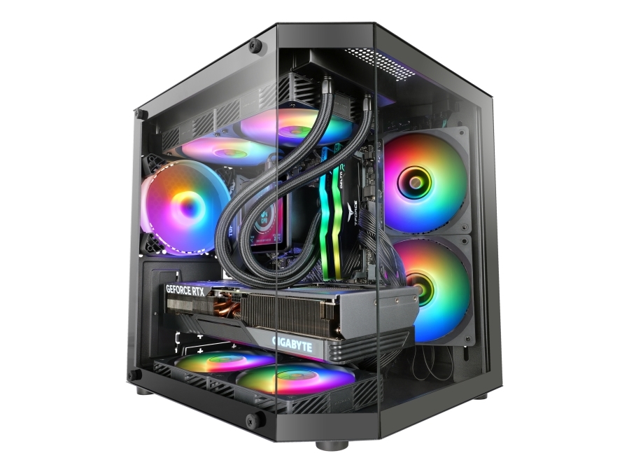 Mars Gaming Mc-3Tlite, Mini Tower, Pc, Schwarz, Micro Atx, Mini-Itx, Gaming, Multi