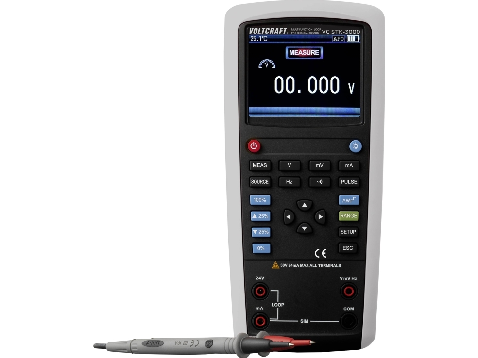 Voltcraft Vc Stk-3000 Kalibrator Spannung, Strom, Frequenz 6 X Aa-Batterien, Wiederaufladbar (Inklusive)