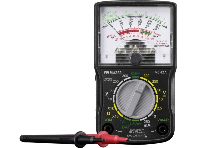 VOLTCRAFT VC-13A Hånd-multimittari Analoginen CAT III 300 V