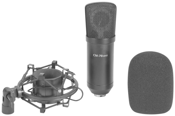 Omnitronic Mic Cm-78Mk2 Kondensatormikrofon Med Stor Membran (13030927)