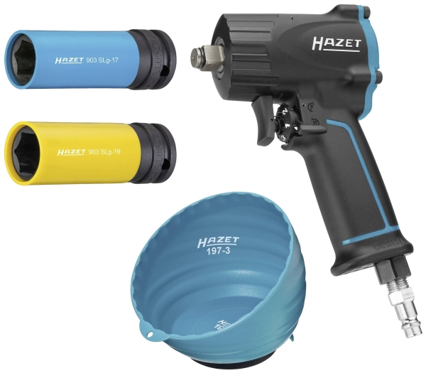 Hazet 9012M/4 9012M/4 Slagnycklar med tryckluft Vridmoment (max.): 678 Nm | Elverktyg - DIY - Akku Verktyg - Mutterdragare | GameStuff