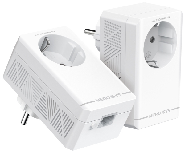 Mercusys AV1000, 1000 Mbit/s, IEEE 802.3, IEEE 802.3u, Type F, Gigabit Ethernet, 1000 Mbit/s, HomePlug AV2 | Datortillbehör - Nätverk - HomePlug/Powerline | GameStuff