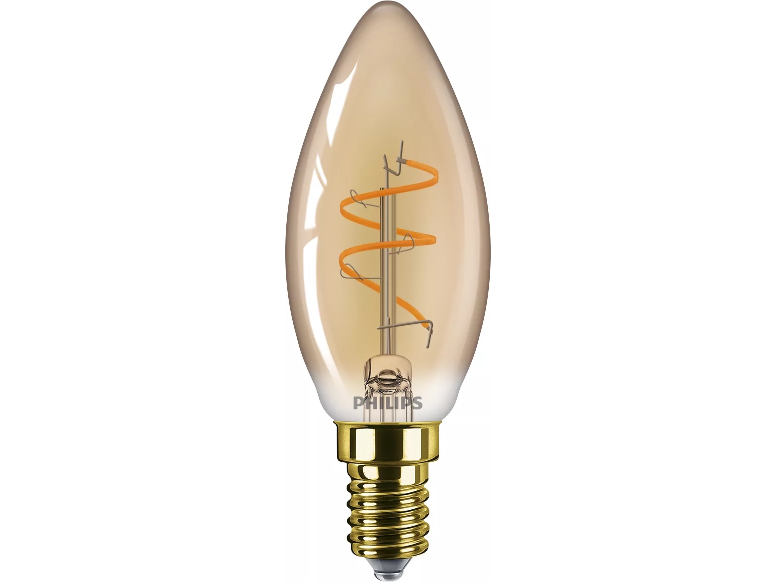 Philips Filament Candle Amber 15 W B35 E14, 2.7 W, 15 W, E14, 180 Lm, 15000 H, Flame