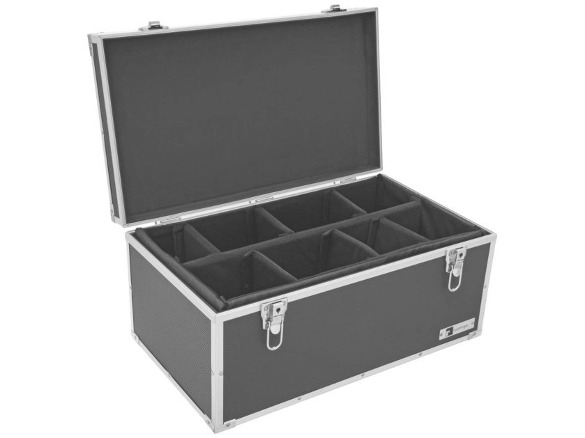 Flightcase med bløde skillerum. Sort. 54 x 31 x 26 cm.