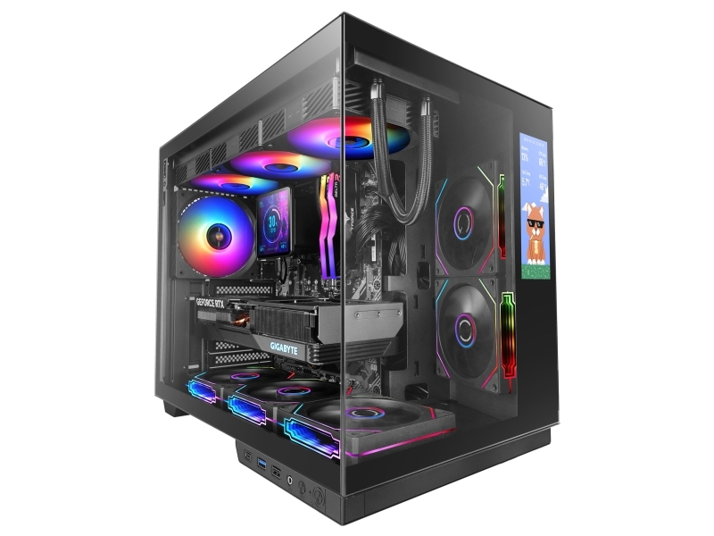 Mars Gaming Mcmirage, Midi Tower, Pc, Schwarz, Atx, Micro Atx, Mini-Itx, Gehärtetes Glas, Gaming