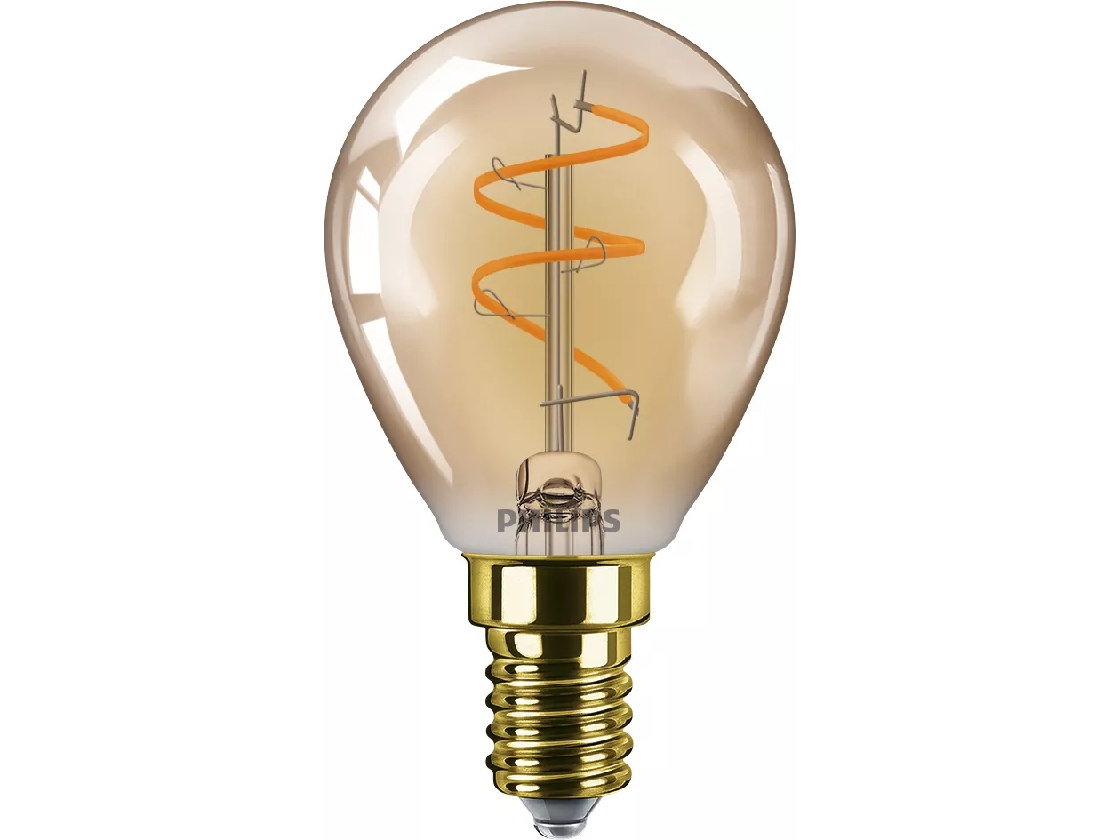 Philips Filament Lustre Amber 15 W P45 E14, 2.7 W, 15 W, E14, 180 Lm, 15000 H, Flame