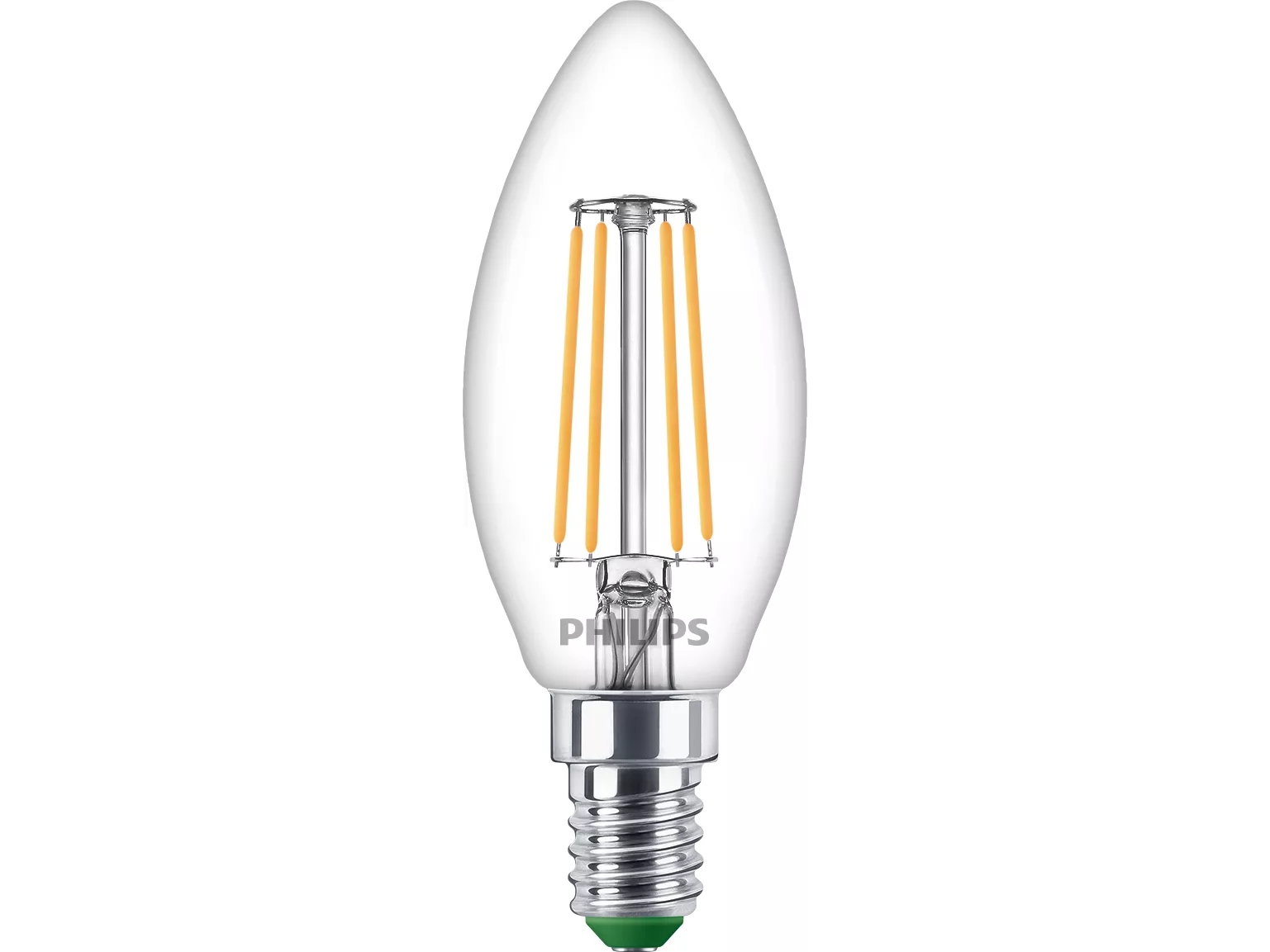 Philips Filament Candle Clear 40 W B35 E14 X3, 2.3 W, 40 W, E14, 485 Lm, 50000 H, Warm White