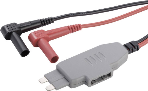 Voltcraft Ms-4 Messadapter Stecker-Sicherung - Flachstecker 4 Mm Isolierhülse Schwarz, Rot