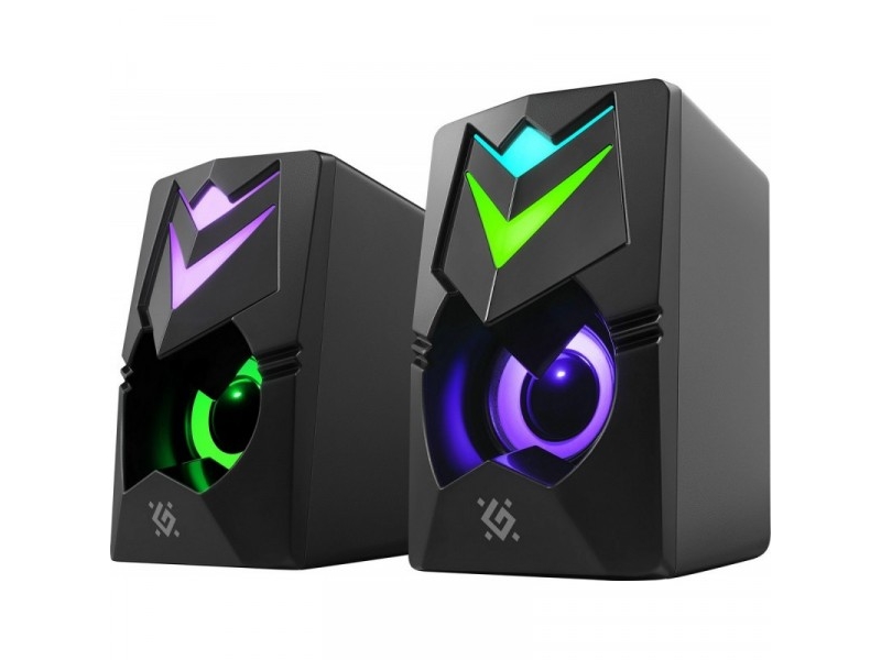 DEFENDER PC SPEAKERS J4 2.0 6W LED USB BLACK 65964 | Datorer & Surfplattor - Datorer - tillbehör - Högtalare PC | GameStuff