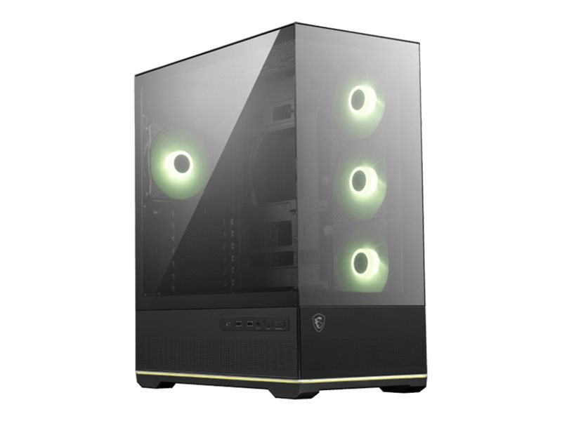 Msi Mag Pano 110R Pz, Midi Tower, Pc, Schwarz, Atx, Micro Atx, Mini-Atx, Gehärtetes Glas, Gaming