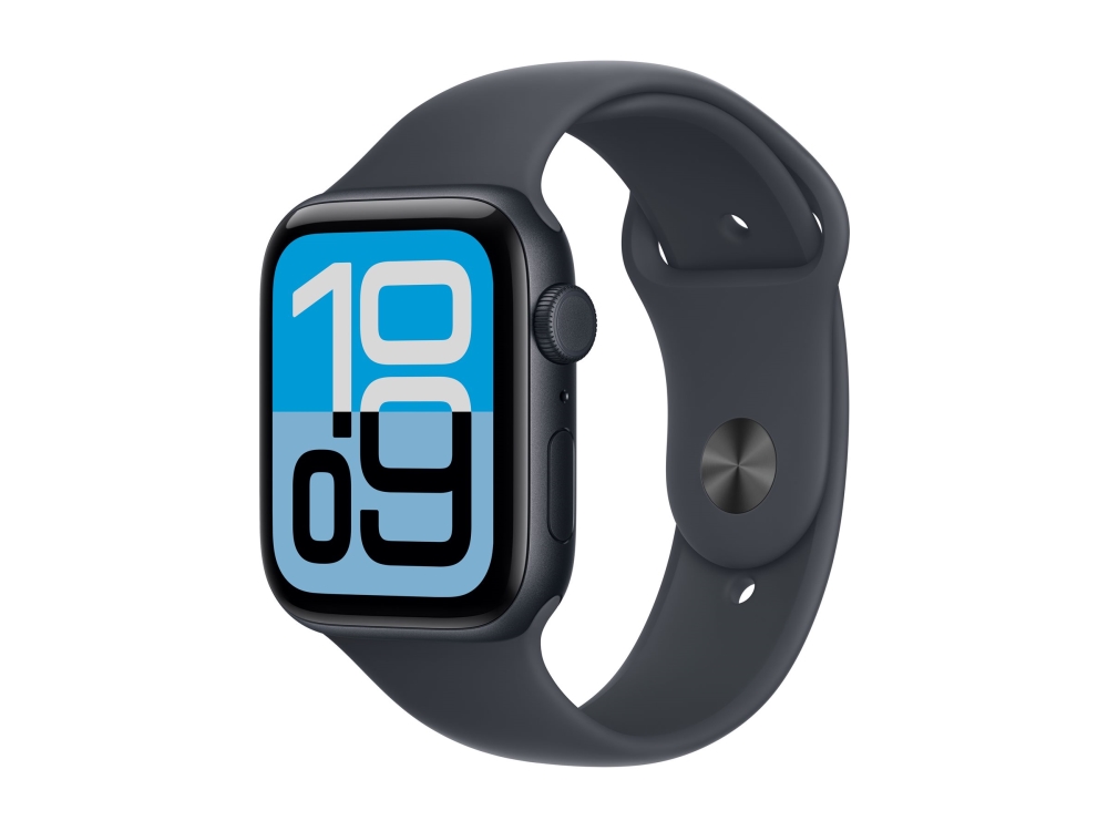 Apple Watch Se (3Nd Generation) Se 3 Gps + Cellular 44Mm Midnight Aluminium Case With Midnight Sport Band - M/L, Oled, Touchscreen, 64 Gb, Wi-Fi, Gps