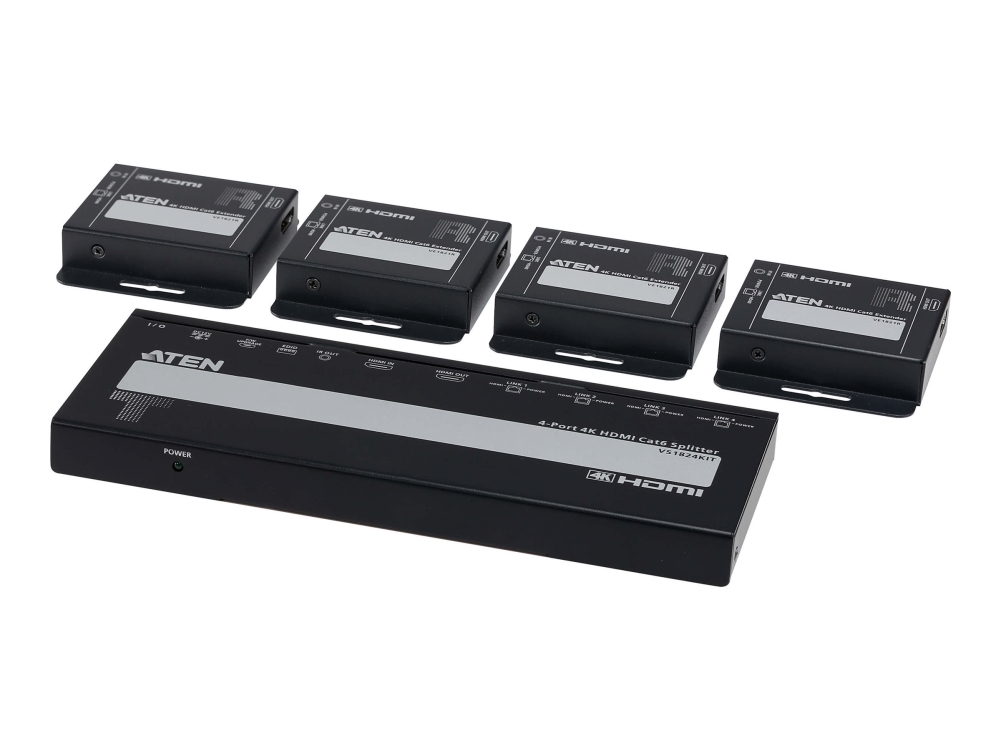 Aten Vs1824kit - Video-/Audiosplitter - Hdmi - Over Cat 6 - 4 Porte - Op Til 50 M