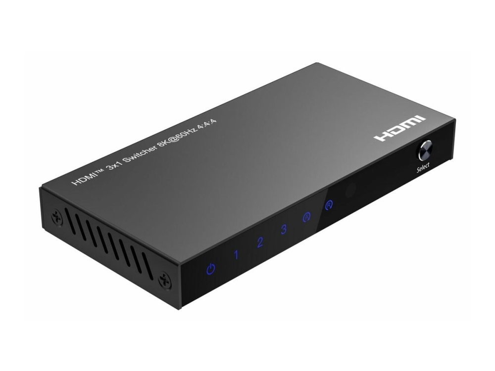 Microconnect - Video-/Audiosplitter - 8K60hz, Hdcp 2.3, With Remote Control - 3 X Hdmi - Desktop