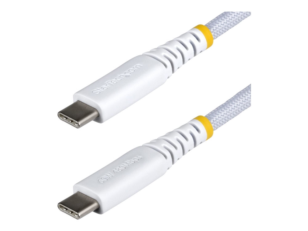 Startech.Com 15Cm Usb-C Ladekabel, 60W (3A) Pd, Zweischichtiger Geflochtener Mantel Aus Nylon-Tpe, Robustes Usbc Laptop Ladekabel, Usb 2.0 Schnelllad
