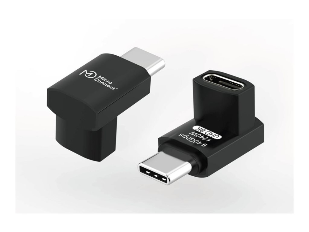 Microconnect Premium - Usb Adapter - 24 Pin Usb-C (Han) Lige Til 24 Pin Usb-C (Hun) Vinklet - Usb4 Gen3x2 - Op Til 40 Gbps Datatransferhastighed, Usb