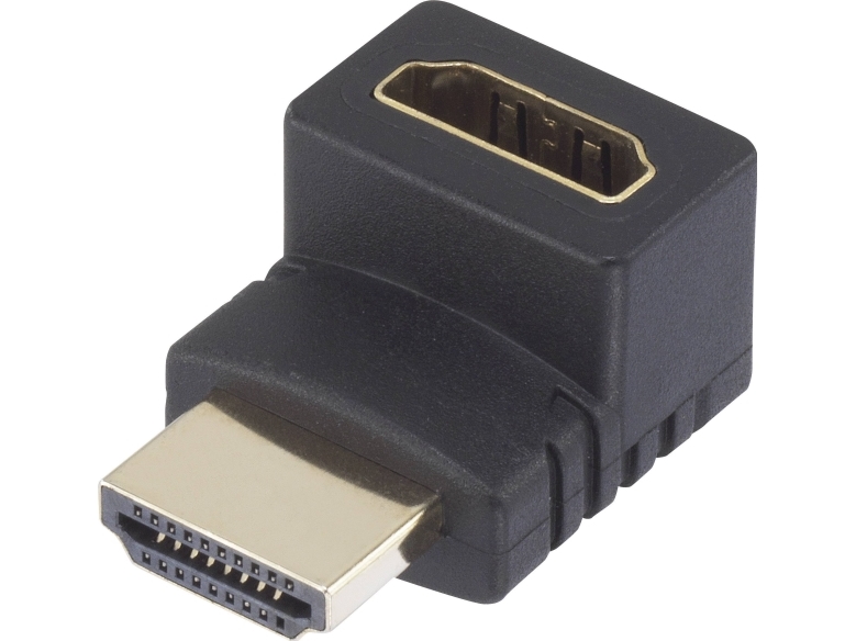 Hdmi Adapter [1X Hdmi Stecker - 1X Hdmi Stecker] 270° Nach Oben Gewinkelt Vergoldeter Stecker Speaka Professional