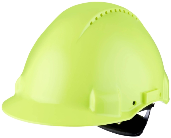 Sikkerhedshjelm HI-Viz 3M Peltor G3000 Uvicator - skrueindstilling. UV-stabiliseret ABS-plast