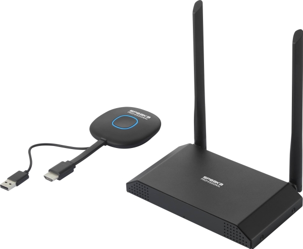 Speaka Professional Sp-Vshare Kabelloses 4K Uhd Präsentationssystem 50 M 2,4 Ghz, 5 Ghz, 5,8 Ghz 3840 X 2160 Pixel 4 X Multi Viewer, Digital