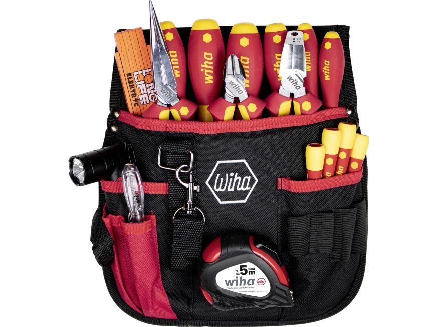WIHA Verktygssats för elektriker. Blandat, 18 delar inkl. bandsåg. Grundutrustning för installation av hus och byggnader. | Verktyg & Verkstad - Handverktyg - Övriga handverktyg | GameStuff