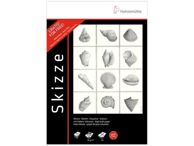 Hahnemühle 10650047, Sort, Hvid, 96 G/M², 200 Ark